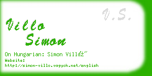 villo simon business card